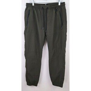 Benjamin Black - Travel Pants - Mens Sz L - Olive Green - Stretch Joggers